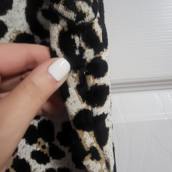 Michael Kors Womens Body Con Side Zip Leopard Sleeveless Sweater Dress Size M - Picture 4 of 6